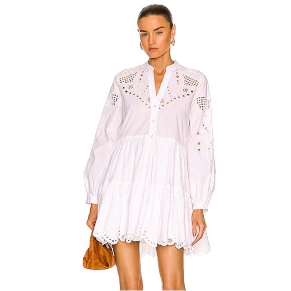 Veronica Beard Ariana Eyelet Dress Size 10 Mini